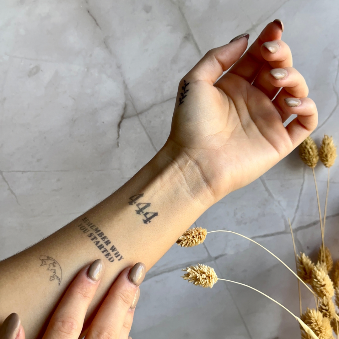 Tatuaje temporal recuerda por qué empezaste