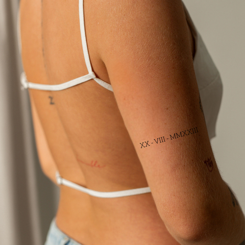 Roman numerals tattoo