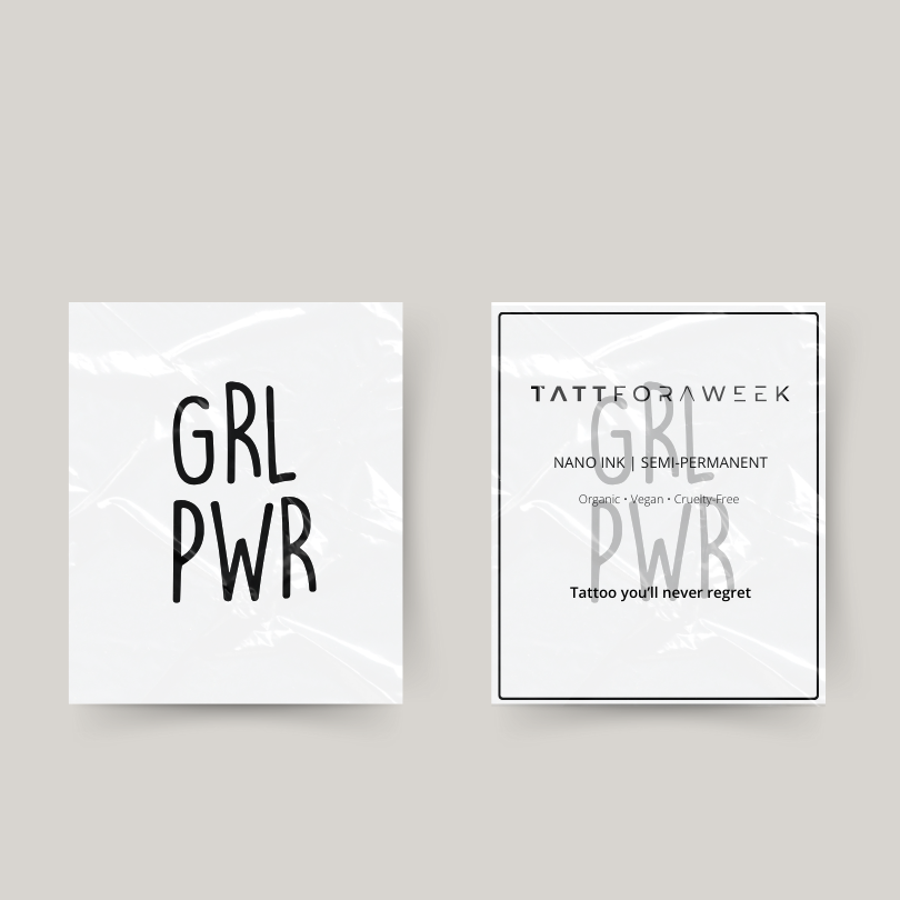 Tillfällig tatuering girlpower