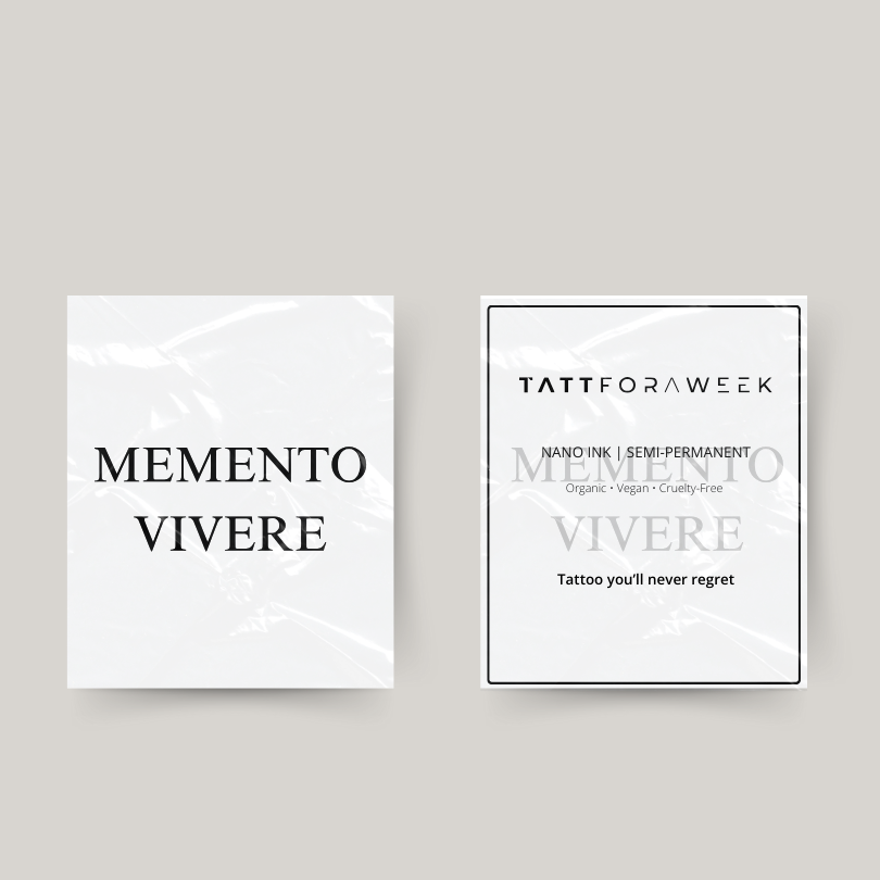 Tillfällig tatuering momento vivere