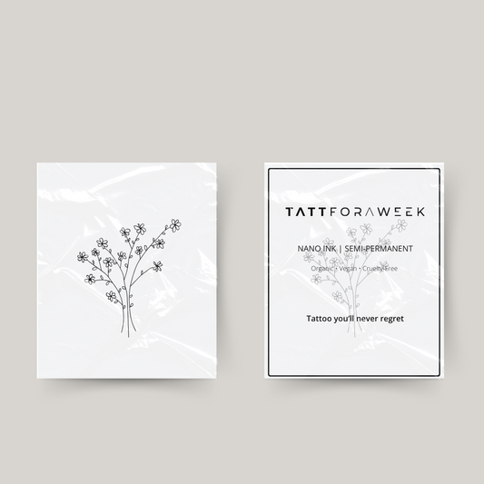 Temporary tattoo bunch of flowers