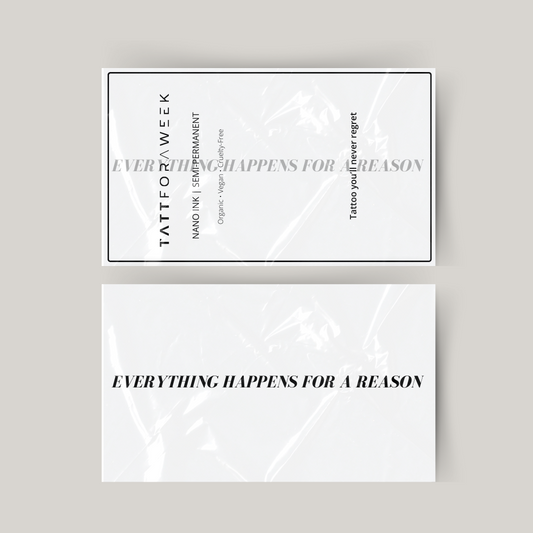 Temporary tattoo everything happens for a reason