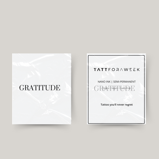 Temporary tattoo gratitude