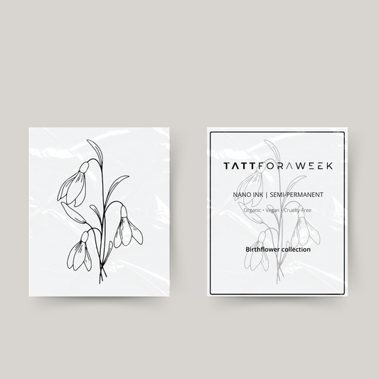 Tatouage temporaire fleur de naissance janvier