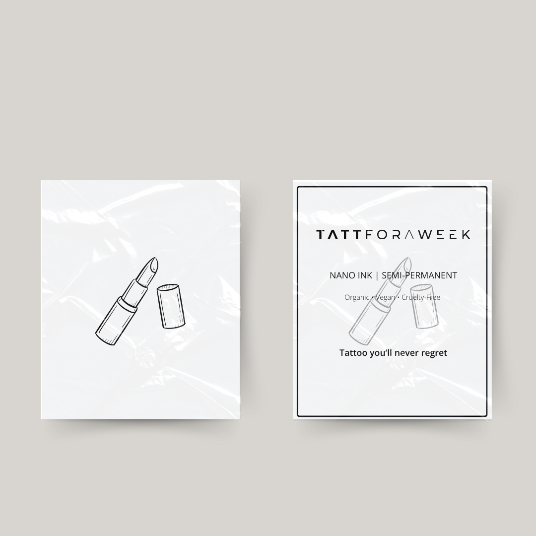 Lápiz labial de tatuaje temporal