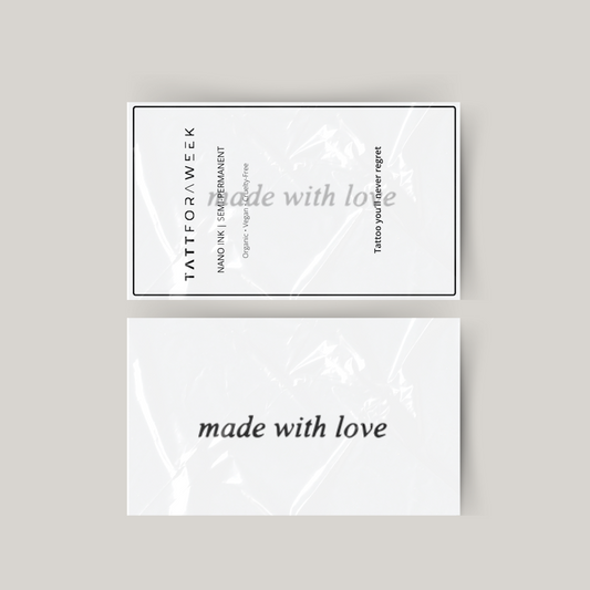 Temporary tattoo made with love