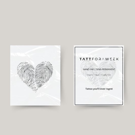 Temporary tattoo heart fingerprint