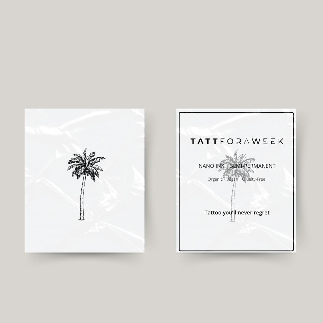 Tatuaje temporal de palmera