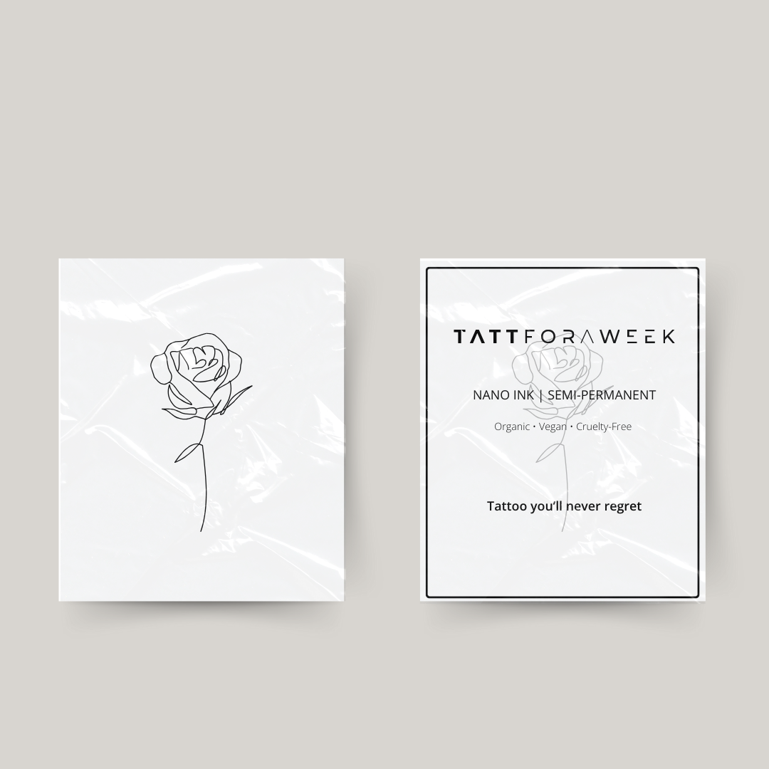 Tatuaje temporal rosa