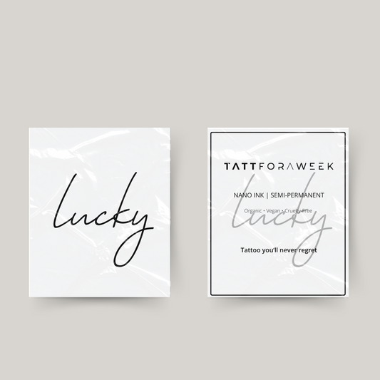 Temporary tattoo lucky