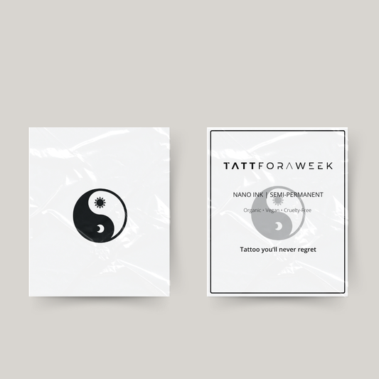 Tillfällig tatuering yn och yan sol och måne