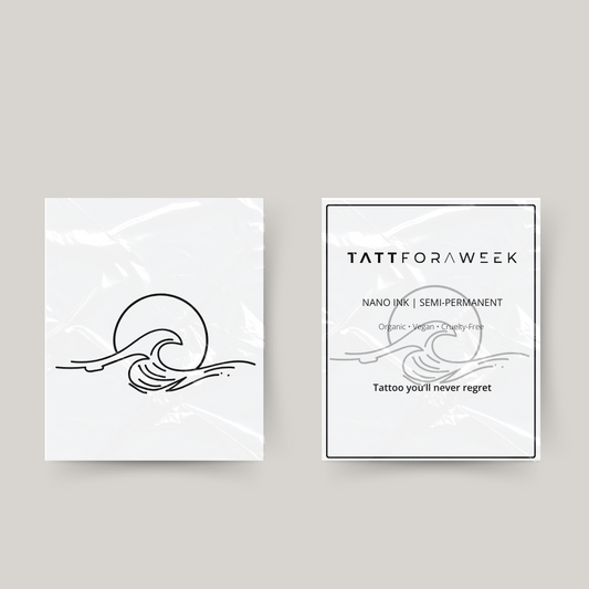 Tillfällig tatuering hav, sol och vågor