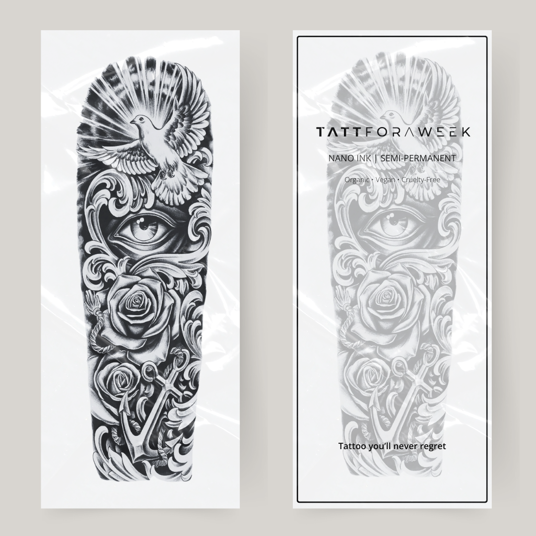 Libertad de manga de tatuaje falso