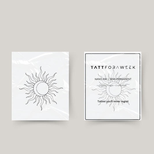 Tijdelijke tattoo stralende zon