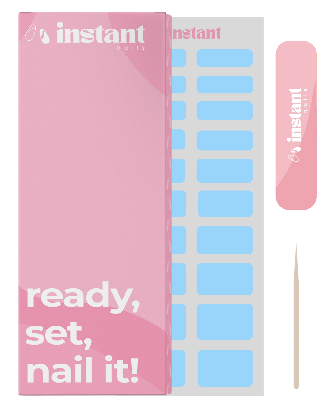 Nail wraps baby blue