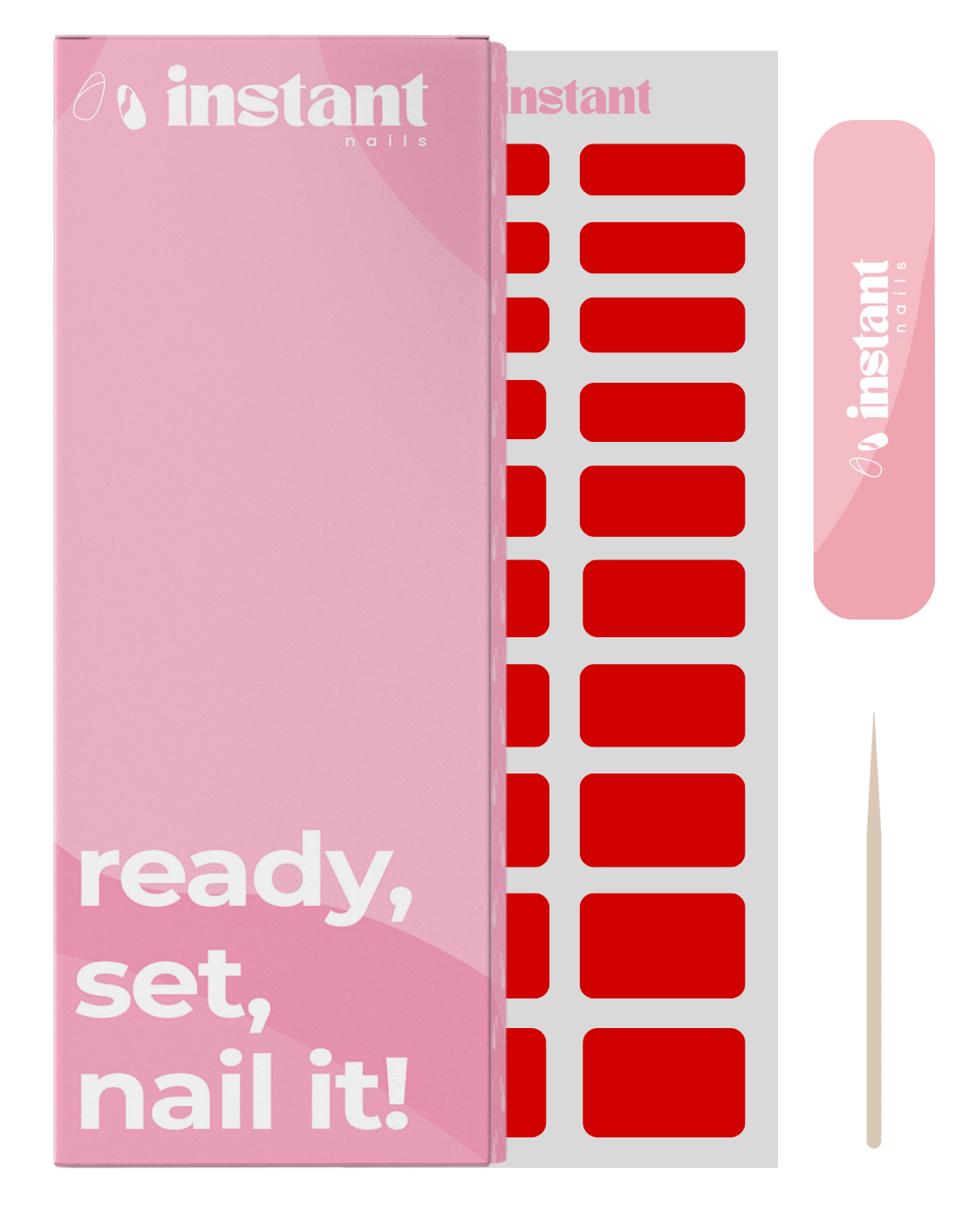 Nail wraps red velvet