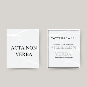 Tatuagem temporária acta non verba
