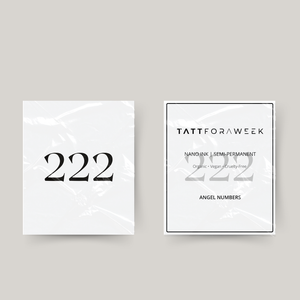 Tijdelijke tattoo angel numbers 222