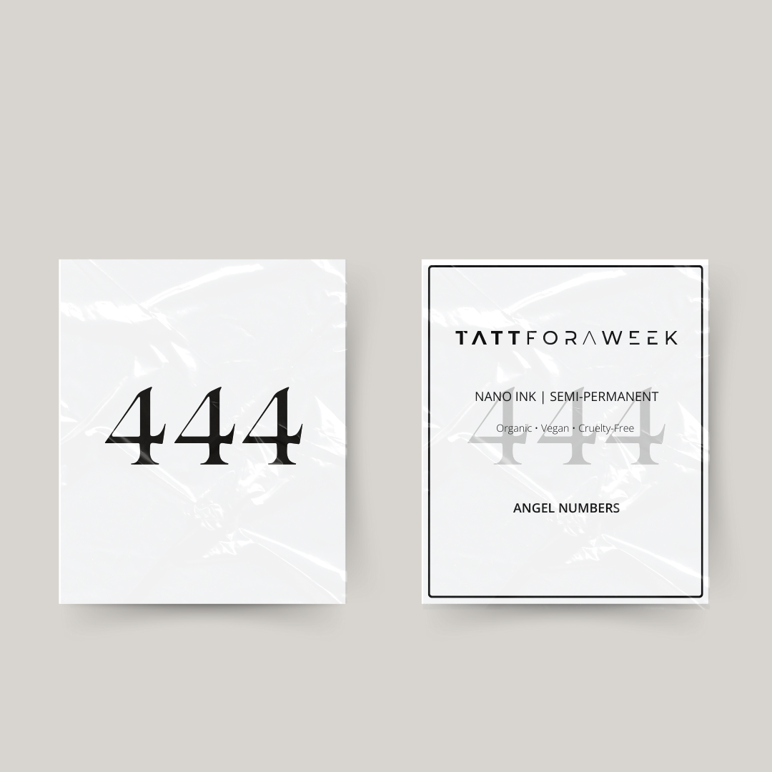 Tatuagem temporária números de anjo 444