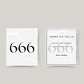 Tatuagem temporária números de anjo 666