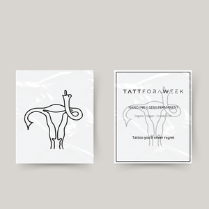 Tatuaje temporal de útero