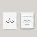 Tatuaje temporal de gafas con rayo Harry Potter