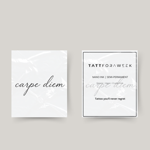 Tatuagem temporária carpe diem