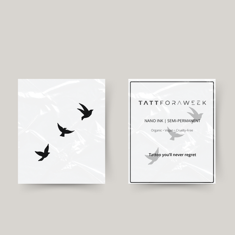 Tatuaje temporal pájaros libres