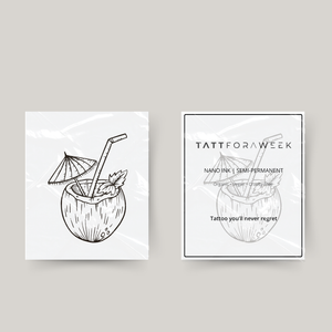 Tillfällig tatuering kokosnöt