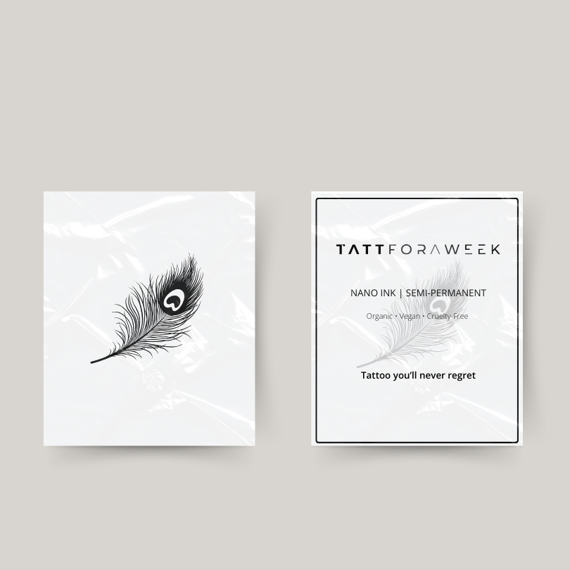 Tillfällig tatuering på påfågelstjärt