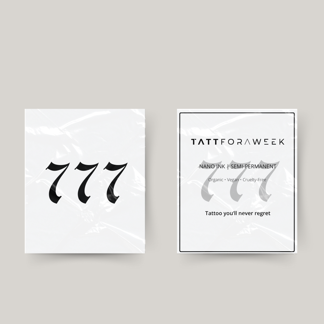 Temporary tattoo 777