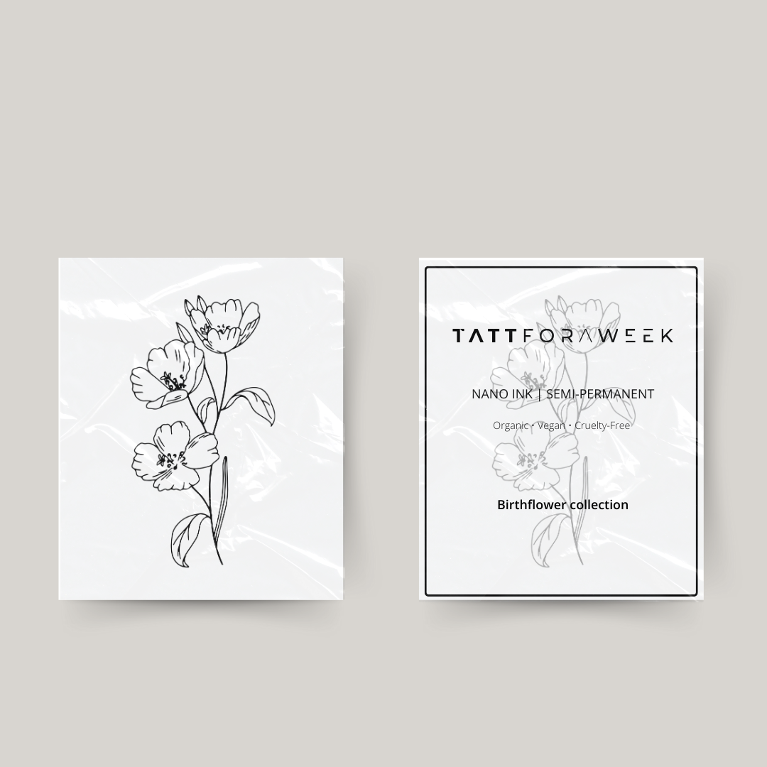 Temporary tattoo birthflower August