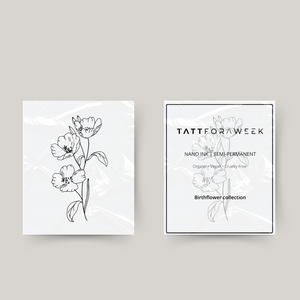 Tillfällig tatuering födelseblomma augusti
