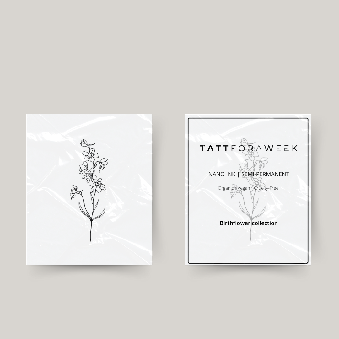 Tijdelijke tattoo birthflower december