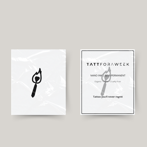 Tatuaje temporal amor de fuego
