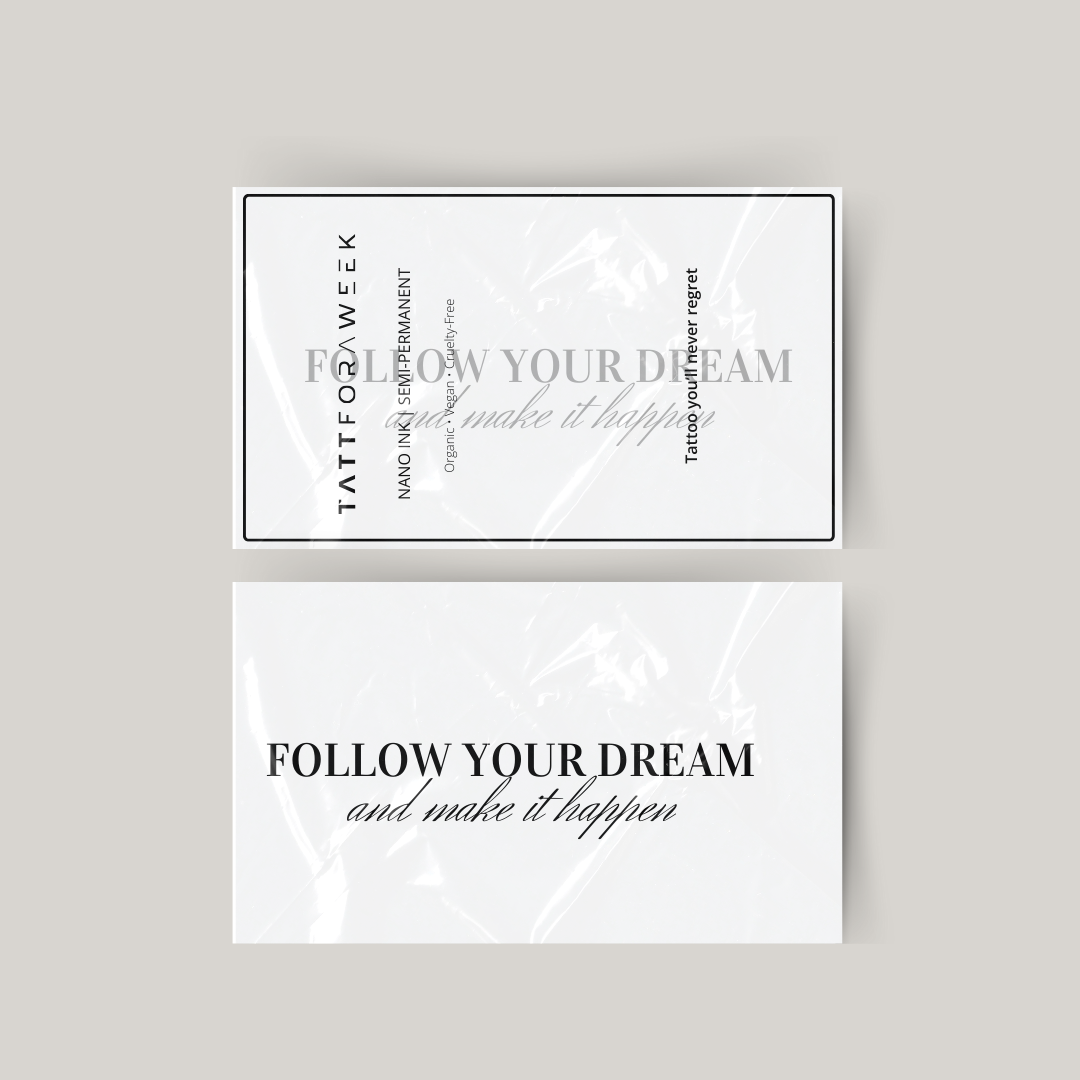 Tijdelijke tattoo follow your dream