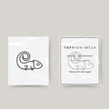 Tillfällig tatuering gekko
