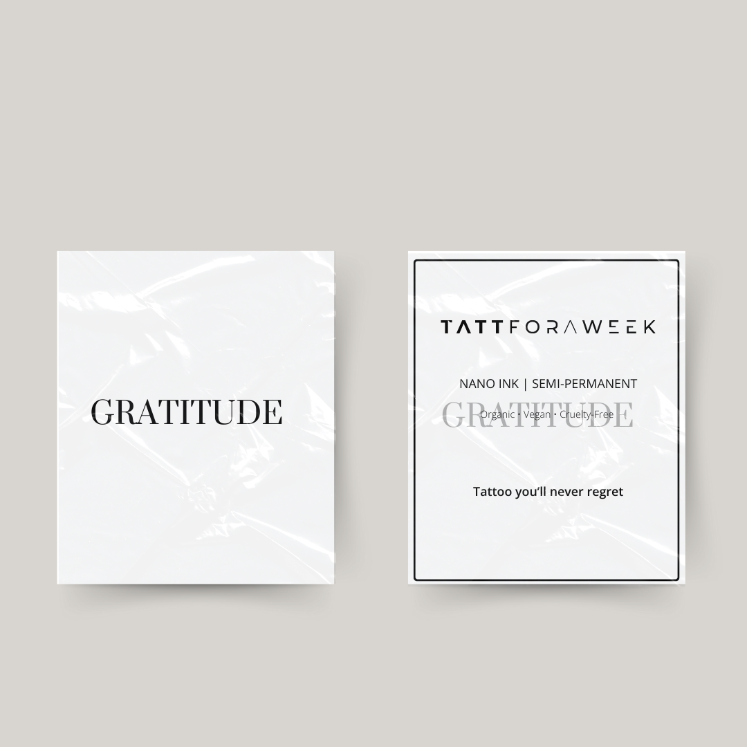 Tatouage temporaire gratitude