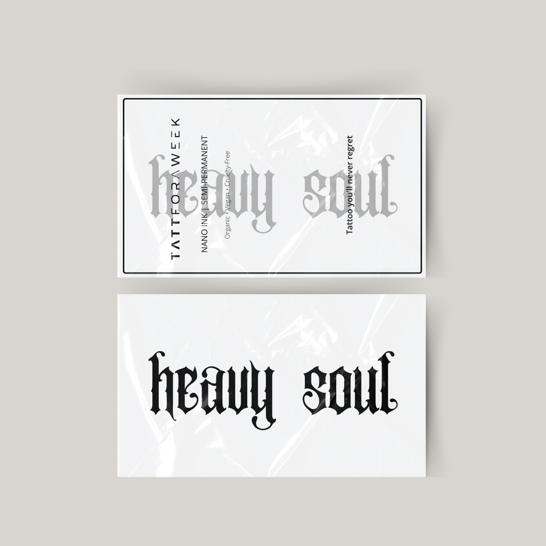 Tijdelijke tattoo heavy soul