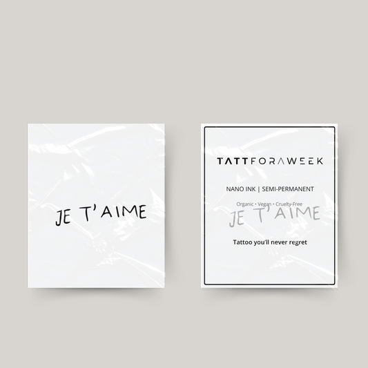 Tijdelijke tattoo je t'aime