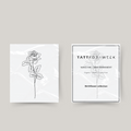 Tatuaje temporal flor de nacimiento junio