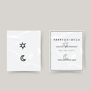 Tillfällig tatuering stjärna och måne