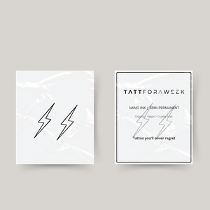 Tatuaggio temporaneo abbinato fulmine