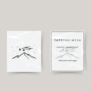 Tillfällig tatuering bergsutsikt
