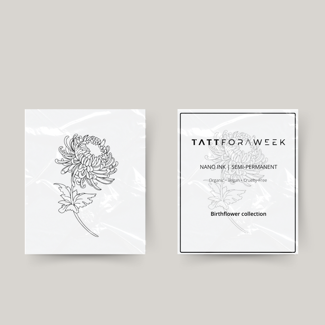 Tijdelijke tattoo birthflower november