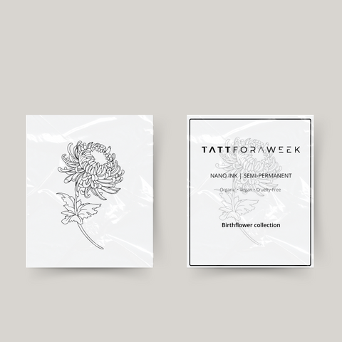 Tatuaje temporal flor de nacimiento noviembre