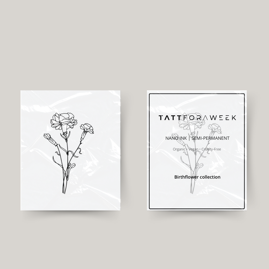 Tijdelijke tattoo birthflower oktober