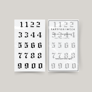 Tatuaggi temporanei numeri