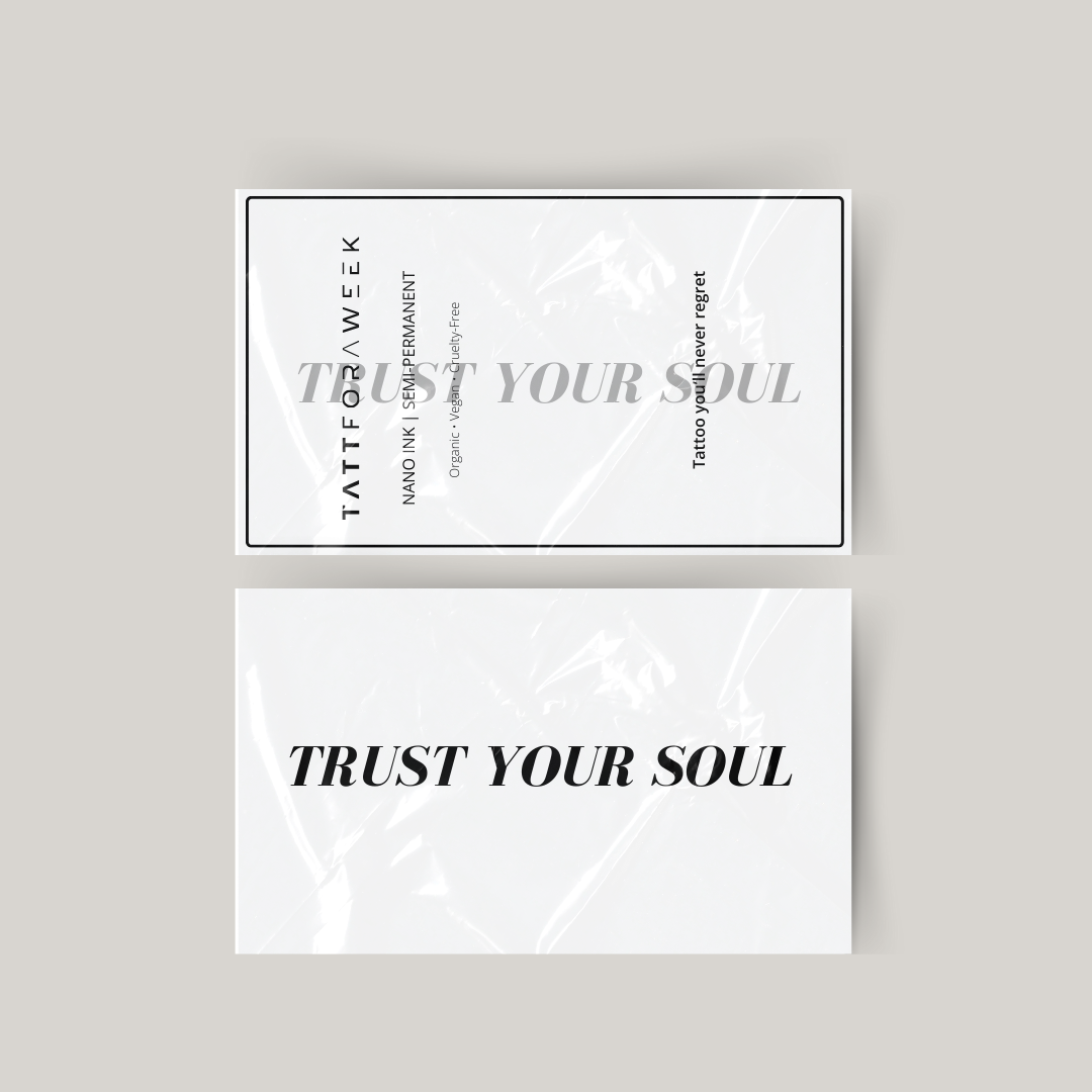 Tijdelijke tattoo trust your soul