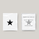 Temporary tattoo black star